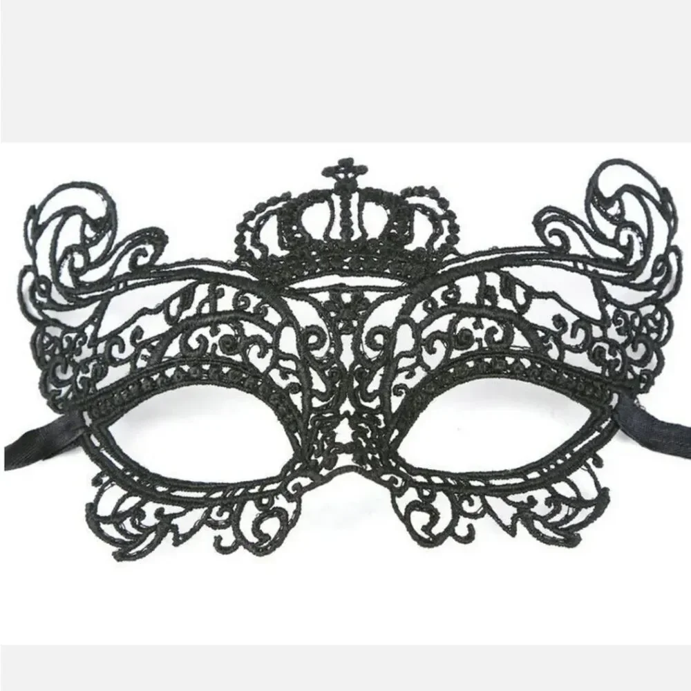 Sexy Women Lady Girl Black Lace Eye Mask for Halloween Masquerade Party US